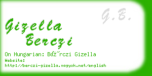 gizella berczi business card